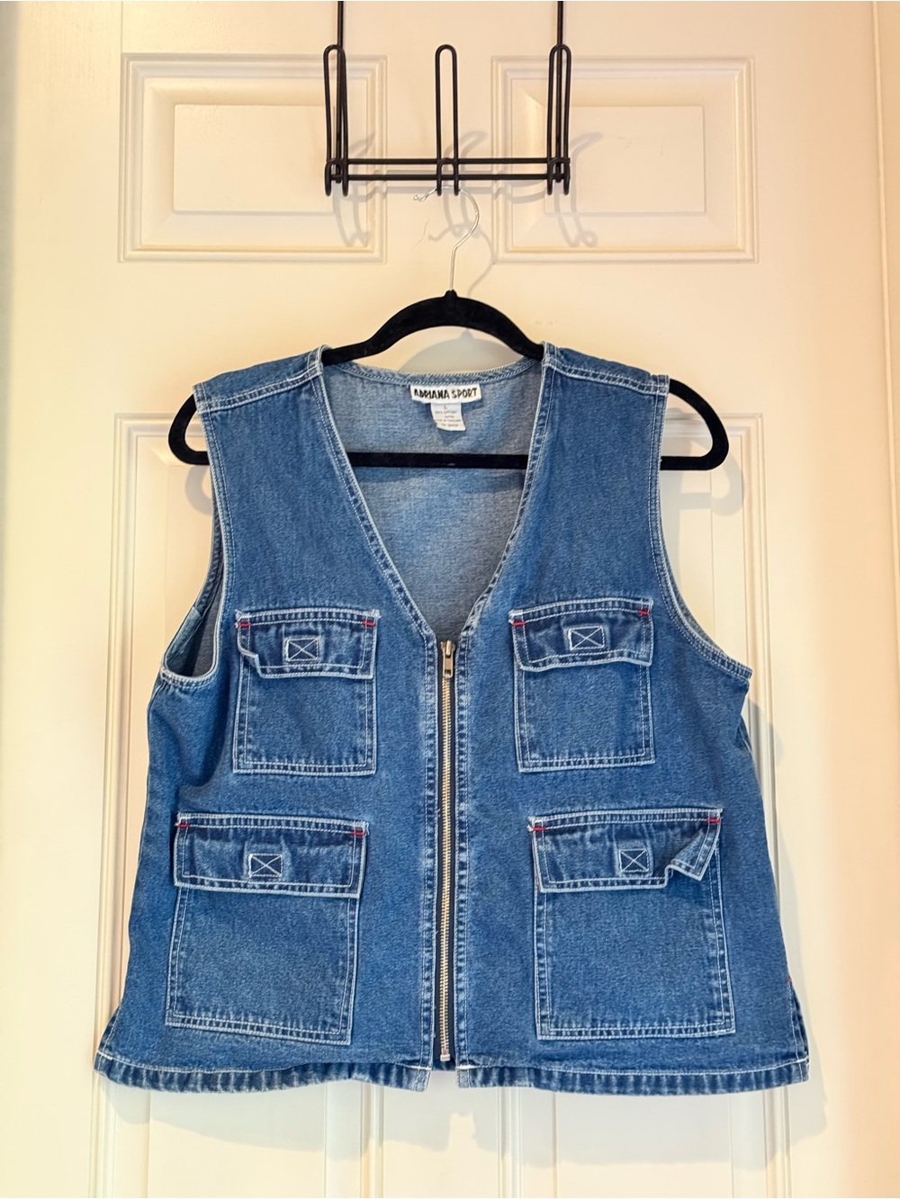 Banana Sport Denim Utility Vest - Blue